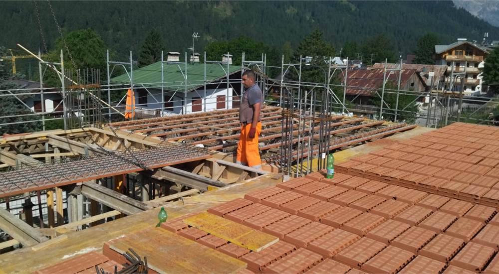 Foto di gettata dei solai del 2 piano del 27.6.25